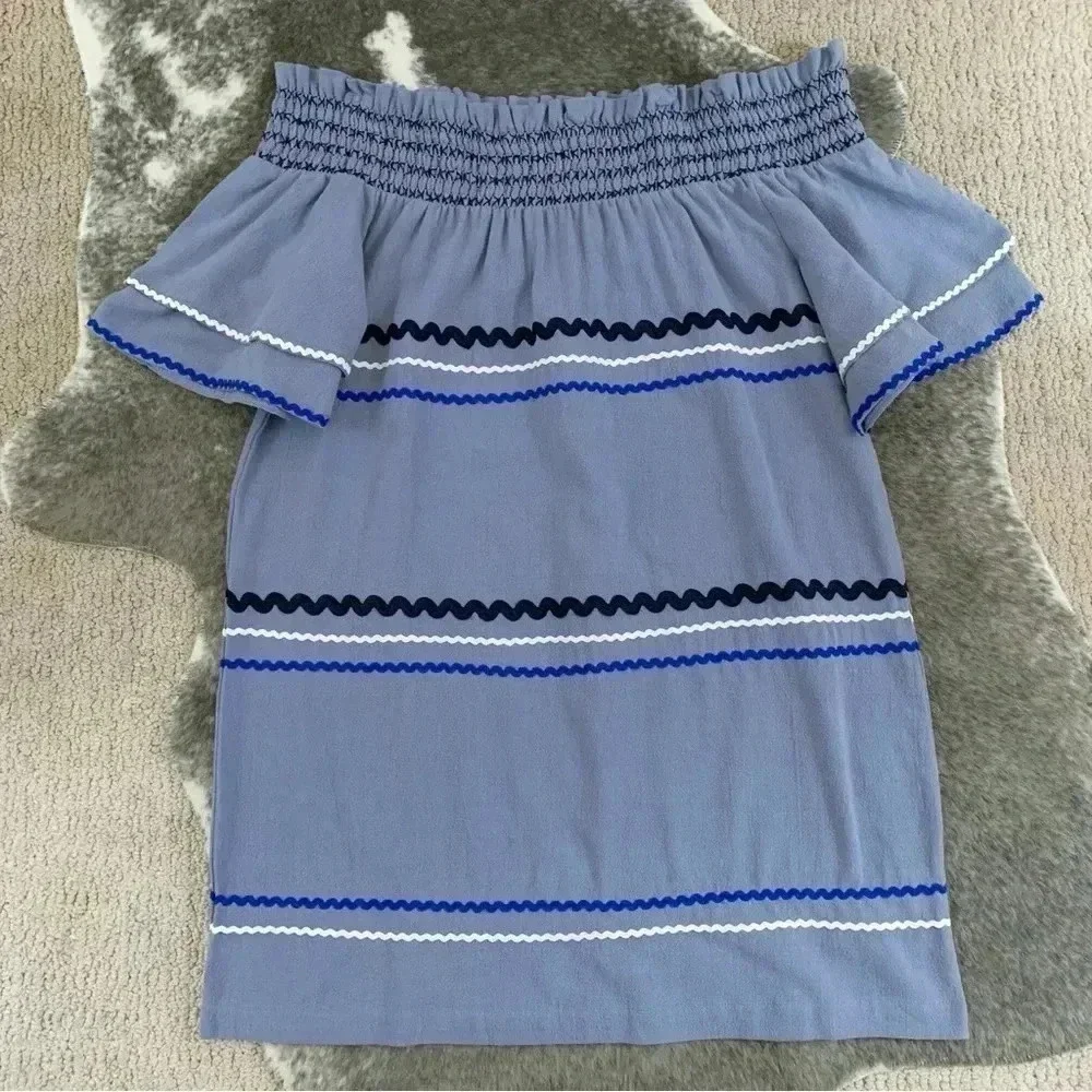 Mud Pie Ric Rac Off The Shoulder Dress - Picture 5 of 11